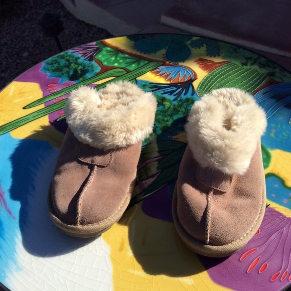 women's chandra genuine suede scuff slide slippers